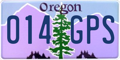 OR license plate 014GPS