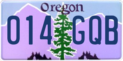 OR license plate 014GQB