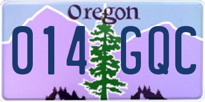 OR license plate 014GQC