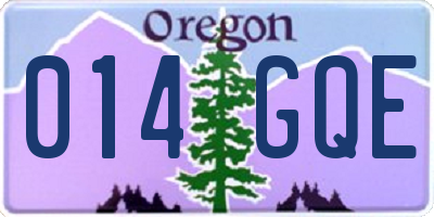 OR license plate 014GQE