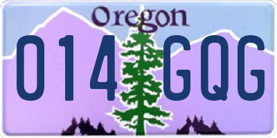 OR license plate 014GQG