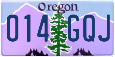OR license plate 014GQJ