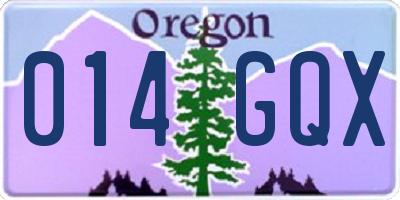 OR license plate 014GQX