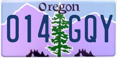OR license plate 014GQY
