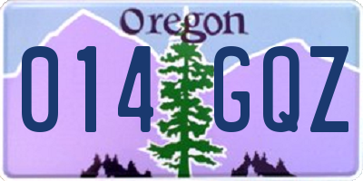 OR license plate 014GQZ