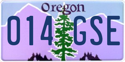 OR license plate 014GSE