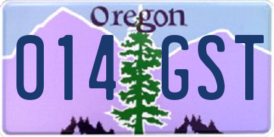 OR license plate 014GST