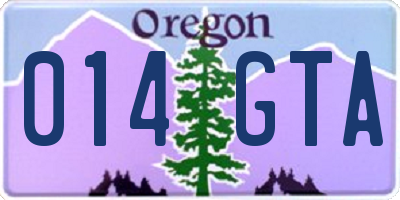 OR license plate 014GTA