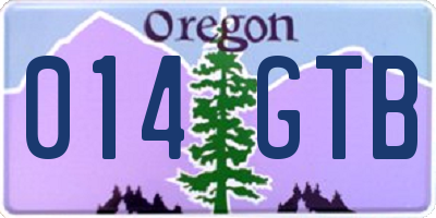 OR license plate 014GTB