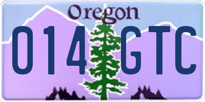 OR license plate 014GTC