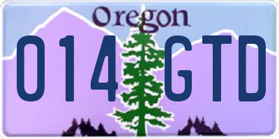 OR license plate 014GTD