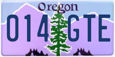 OR license plate 014GTE