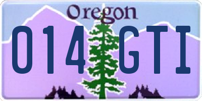 OR license plate 014GTI