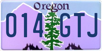 OR license plate 014GTJ