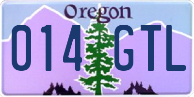 OR license plate 014GTL