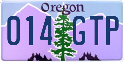 OR license plate 014GTP