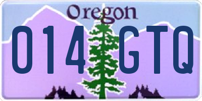 OR license plate 014GTQ
