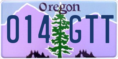 OR license plate 014GTT