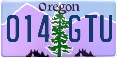 OR license plate 014GTU
