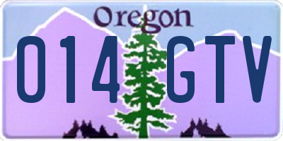 OR license plate 014GTV