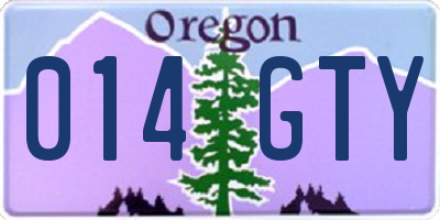 OR license plate 014GTY