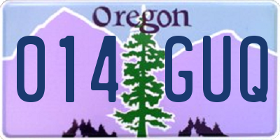 OR license plate 014GUQ