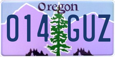 OR license plate 014GUZ