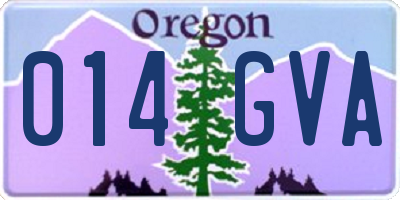 OR license plate 014GVA