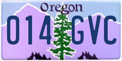 OR license plate 014GVC