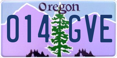 OR license plate 014GVE