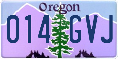 OR license plate 014GVJ