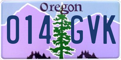 OR license plate 014GVK