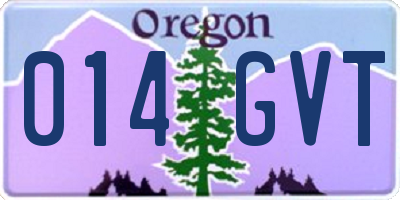 OR license plate 014GVT