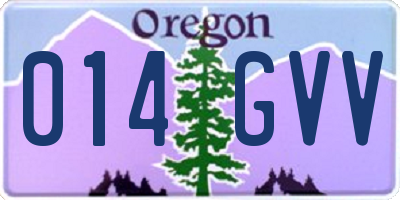OR license plate 014GVV