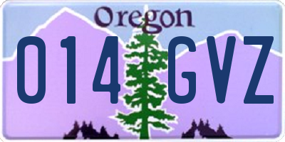 OR license plate 014GVZ