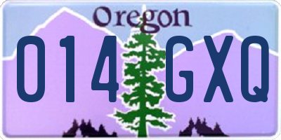 OR license plate 014GXQ