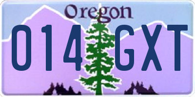 OR license plate 014GXT