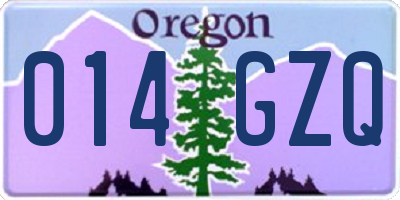 OR license plate 014GZQ