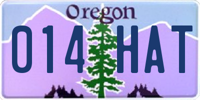 OR license plate 014HAT