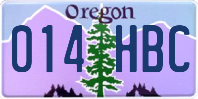 OR license plate 014HBC