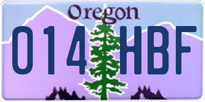 OR license plate 014HBF
