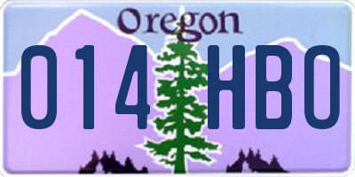 OR license plate 014HBO