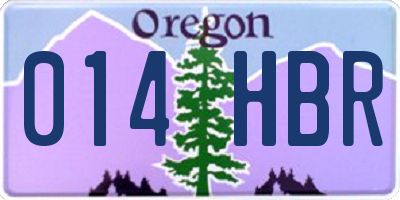 OR license plate 014HBR