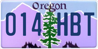 OR license plate 014HBT