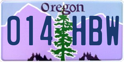 OR license plate 014HBW