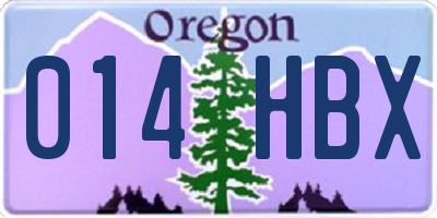 OR license plate 014HBX