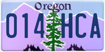 OR license plate 014HCA