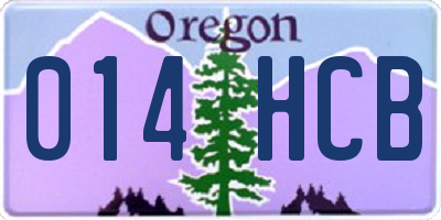 OR license plate 014HCB