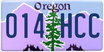 OR license plate 014HCC