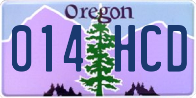 OR license plate 014HCD